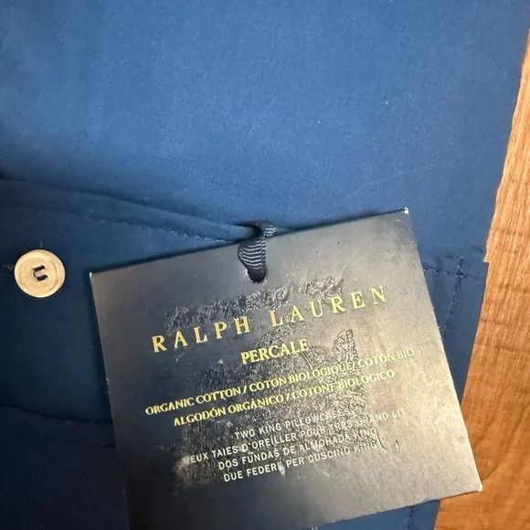 Ralph Lauren percale organic cotton KING Pillow cases - Picture 3 of 3